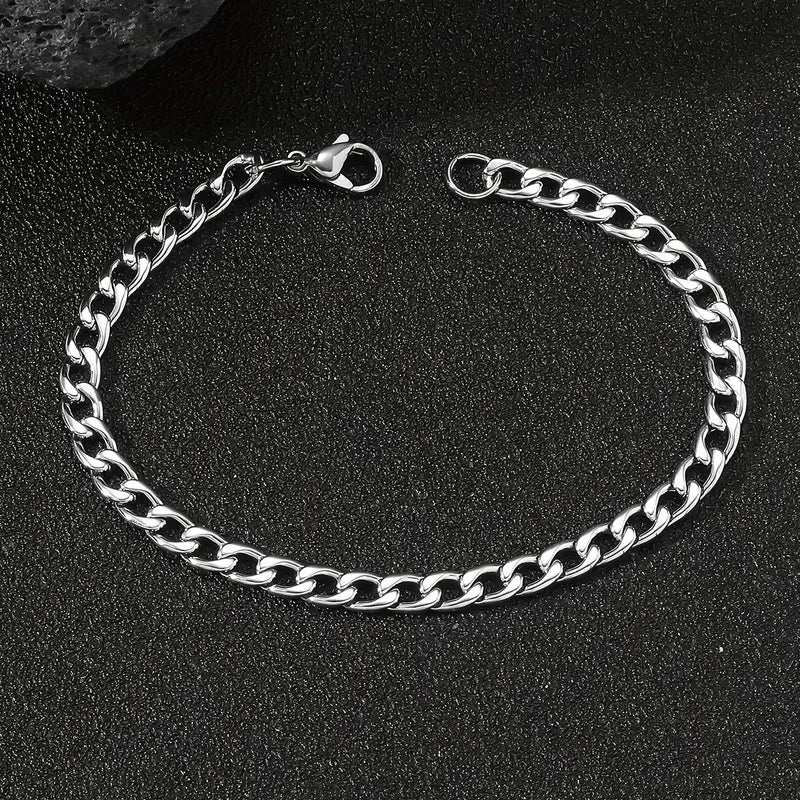 Silvery Stainless Steel Bracelet