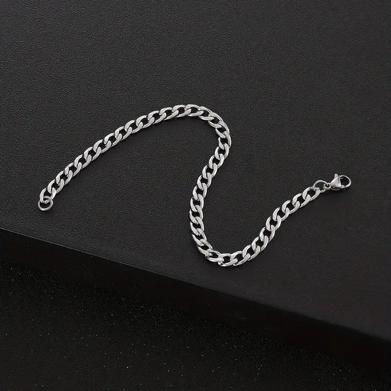 Silvery Stainless Steel Bracelet